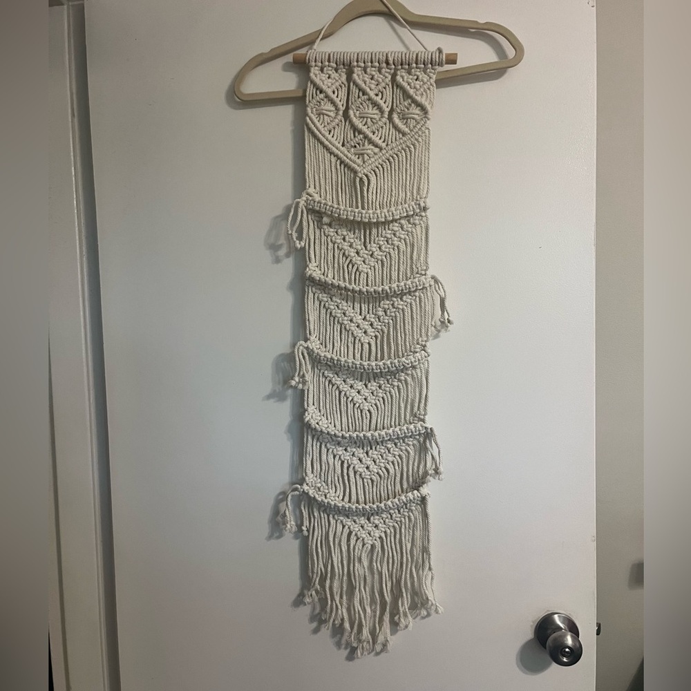 Handcrafted Cream Macramé Wall Hanging